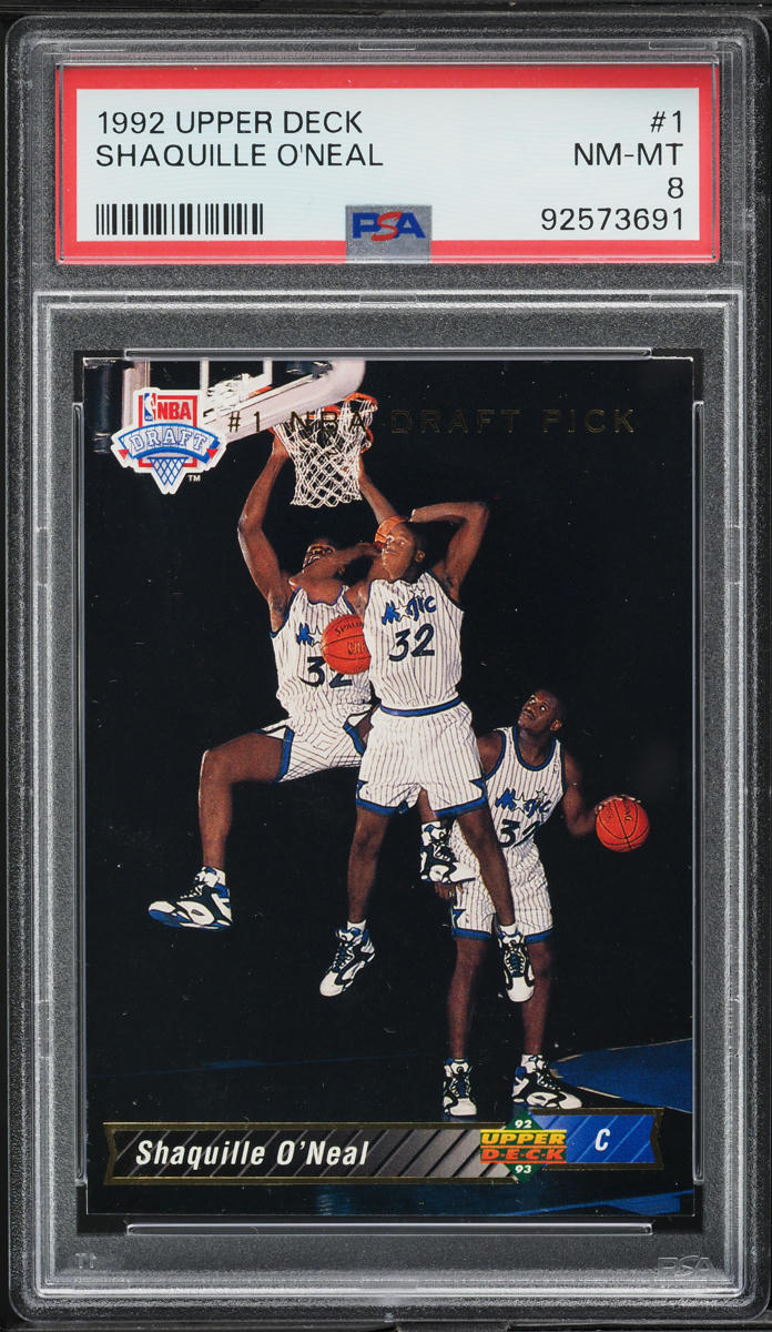 1992 Upper Deck Basketball Shaquille O'Neal ROOKIE #1 PSA 8 NM-MT