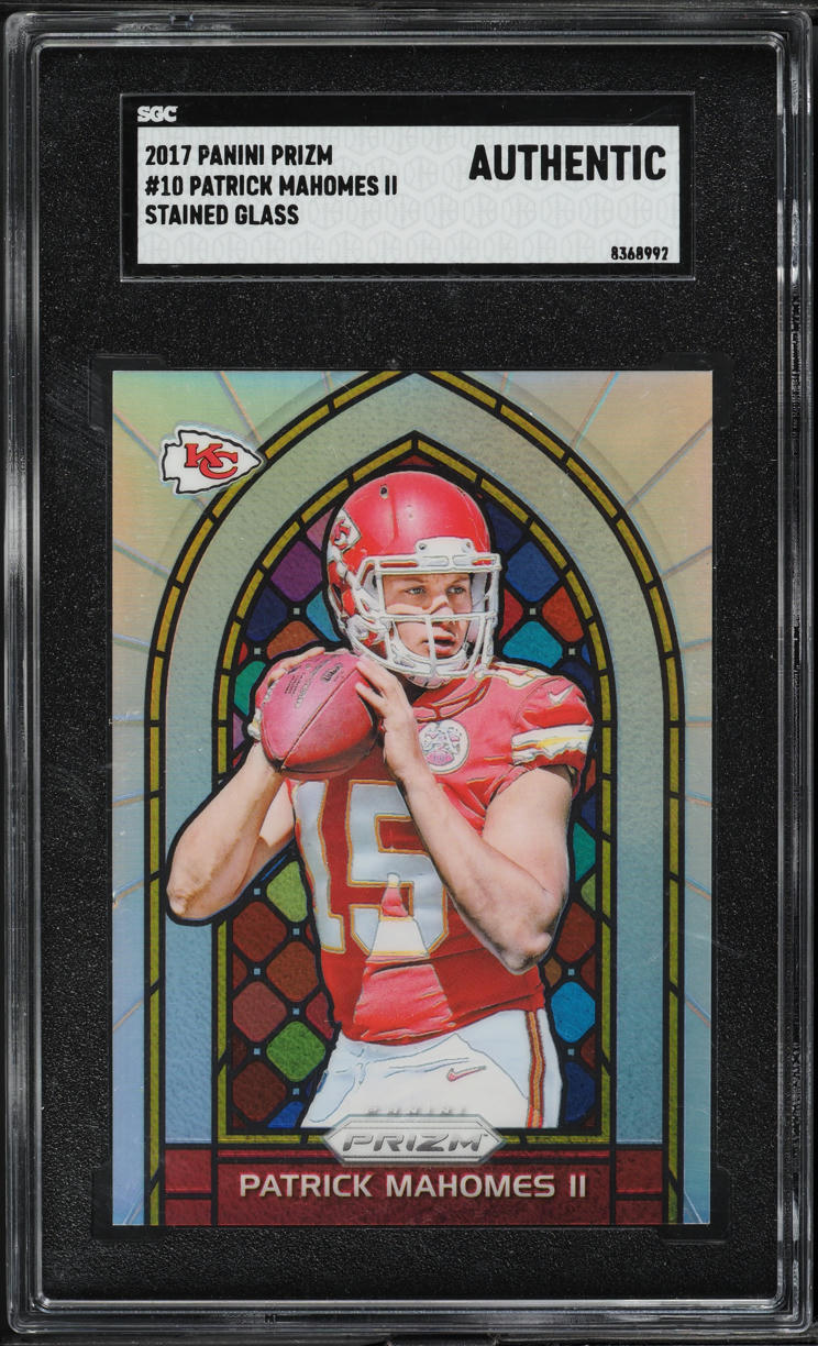 2017 Panini Prizm Stained Glass Patrick Mahomes II ROOKIE #10 SGC AUTH