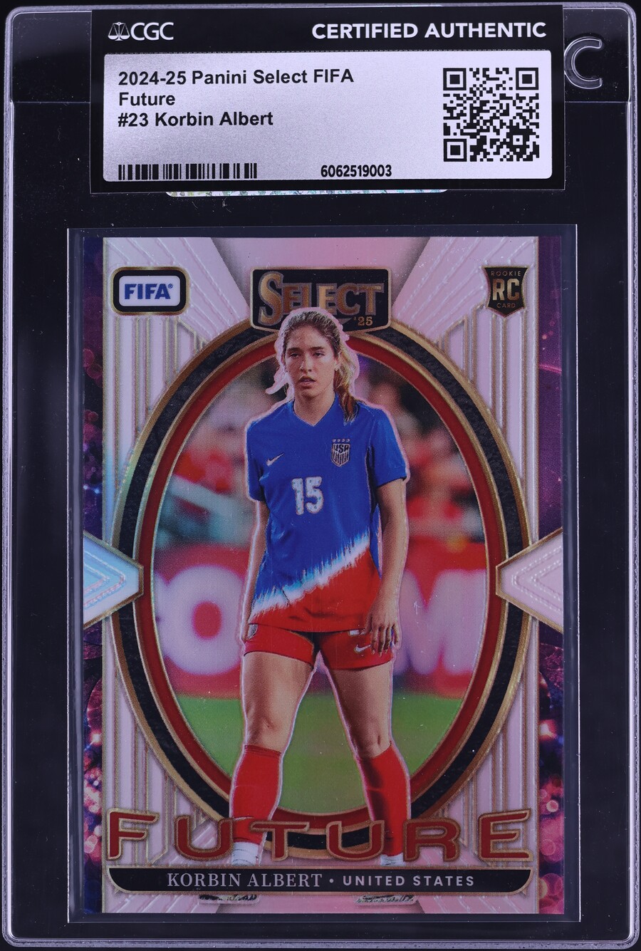 2024 Select FIFA Future Korbin Albert ROOKIE #23 CGC AUTH