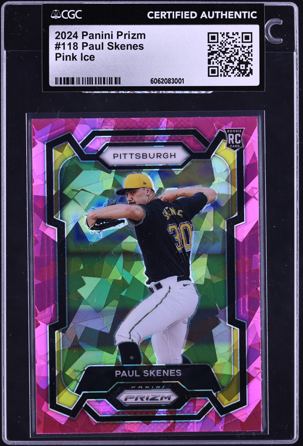 2024 Panini Prizm Pink Ice Paul Skenes ROOKIE #118 CGC AUTH