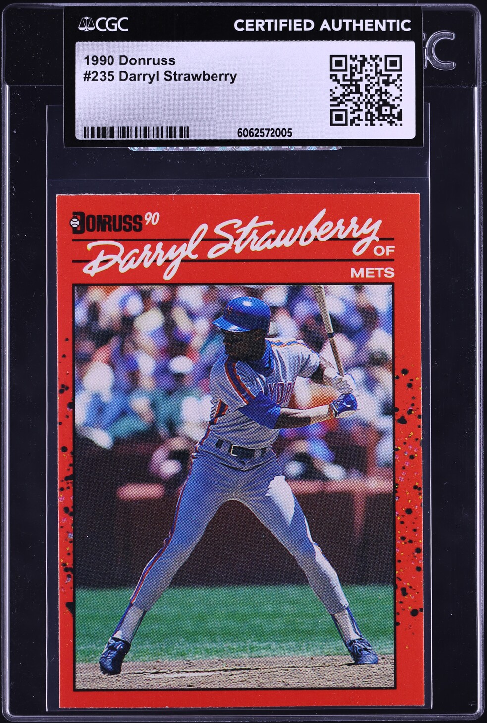 1990 Donruss Darryl Strawberry #235 CGC AUTH