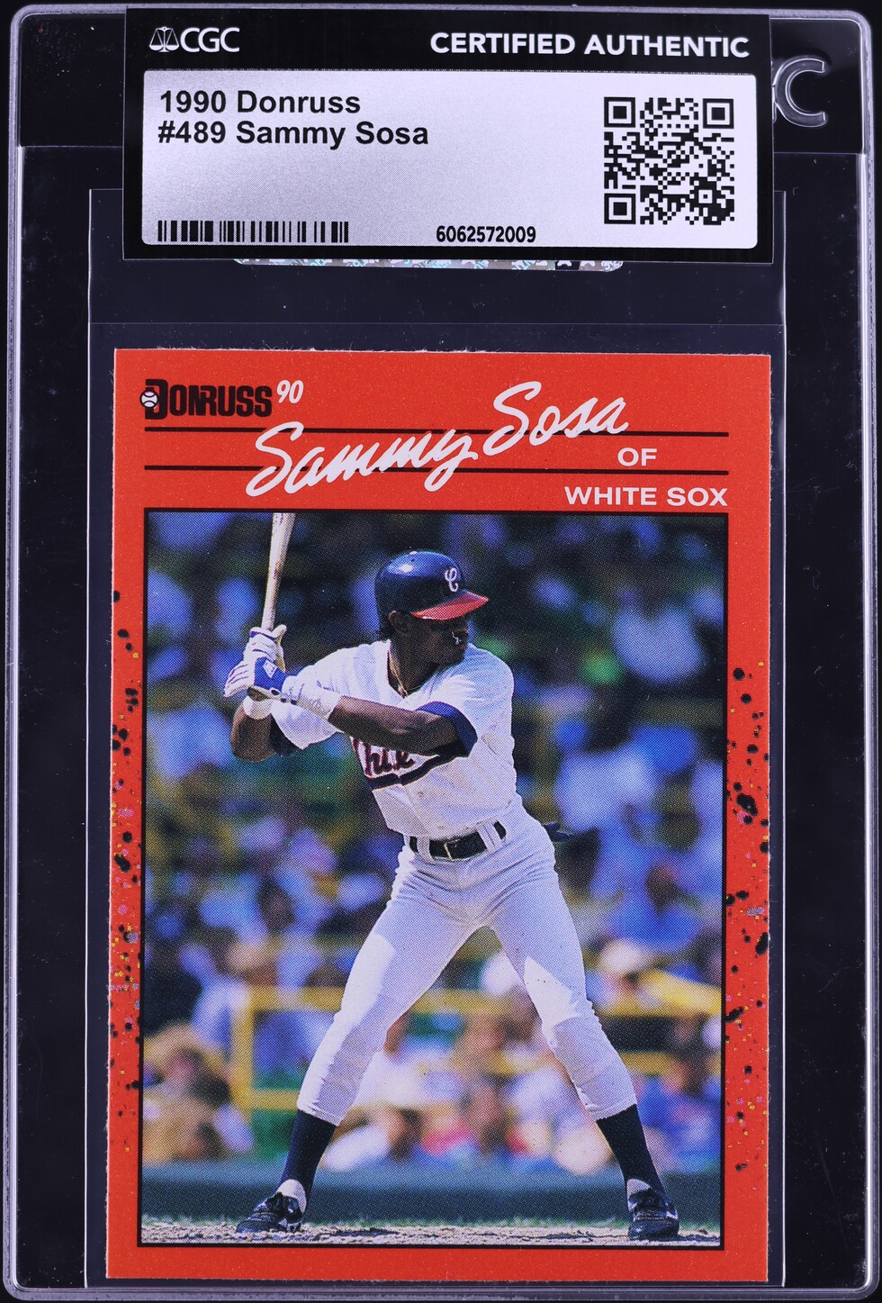 1990 Donruss Sammy Sosa ROOKIE #489 CGC AUTH