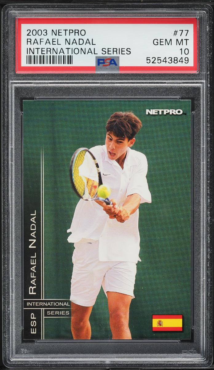 2003 Netpro International Series Rafael Nadal ROOKIE #77 PSA 10 GEM MINT