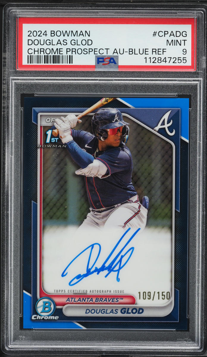 2024 Bowman Chrome Blue Refractor Douglas Glod PROSPECT AUTO /150 #CPA-DG PSA 9