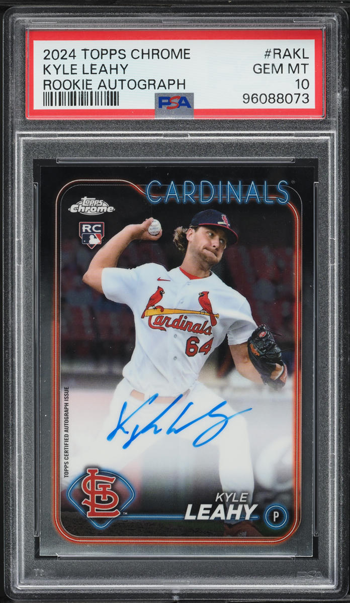 2024 Topps Chrome Kyle Leahy ROOKIE AUTO #RA-KL PSA 10 GEM MINT