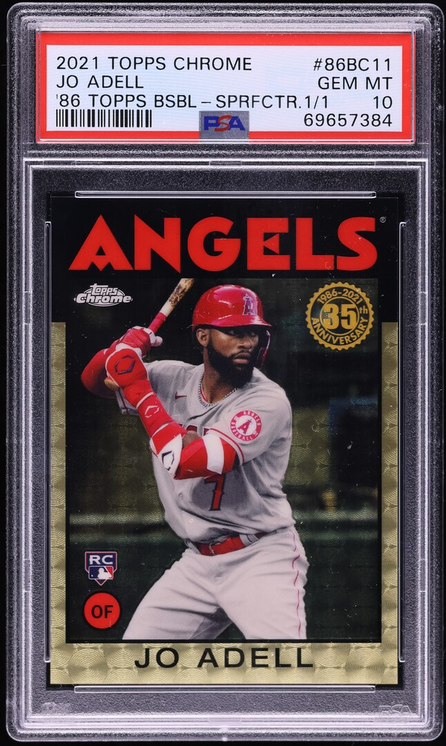 2021 Topps Chrome '86 Superfractor Jo Adell ROOKIE 1/1 #86BC11 PSA 10 GEM MINT