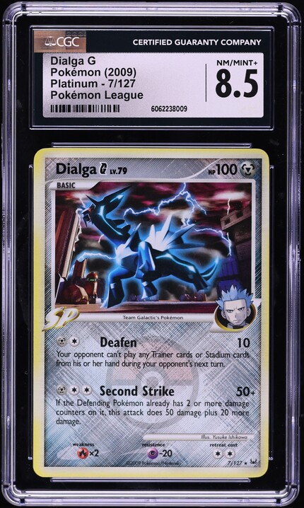 2009 Pokemon Platinum League Dialga G #7 CGC 8.5 NM-MT+