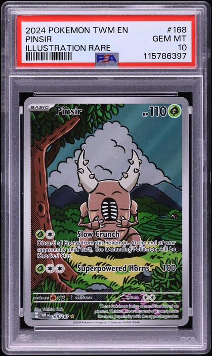2024 Pokemon Scarlet & Violet Twilight Masquerade IR Pinsir #168 PSA 10 GEM MINT