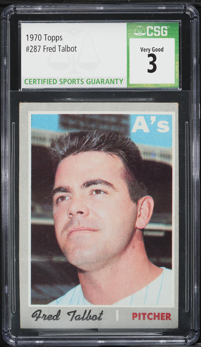 1970 Topps Fred Talbot #287 CSG 3 VG