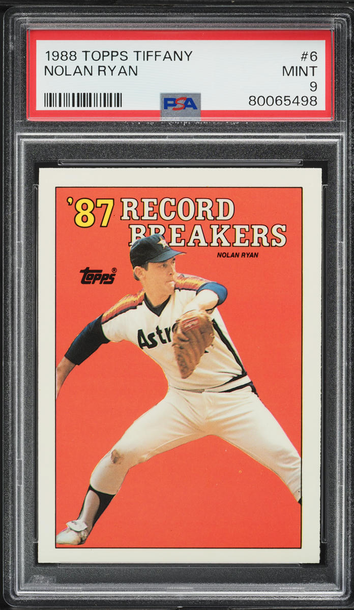 1988 Topps Tiffany Nolan Ryan RECORD BREAKER #6 PSA 9 MINT