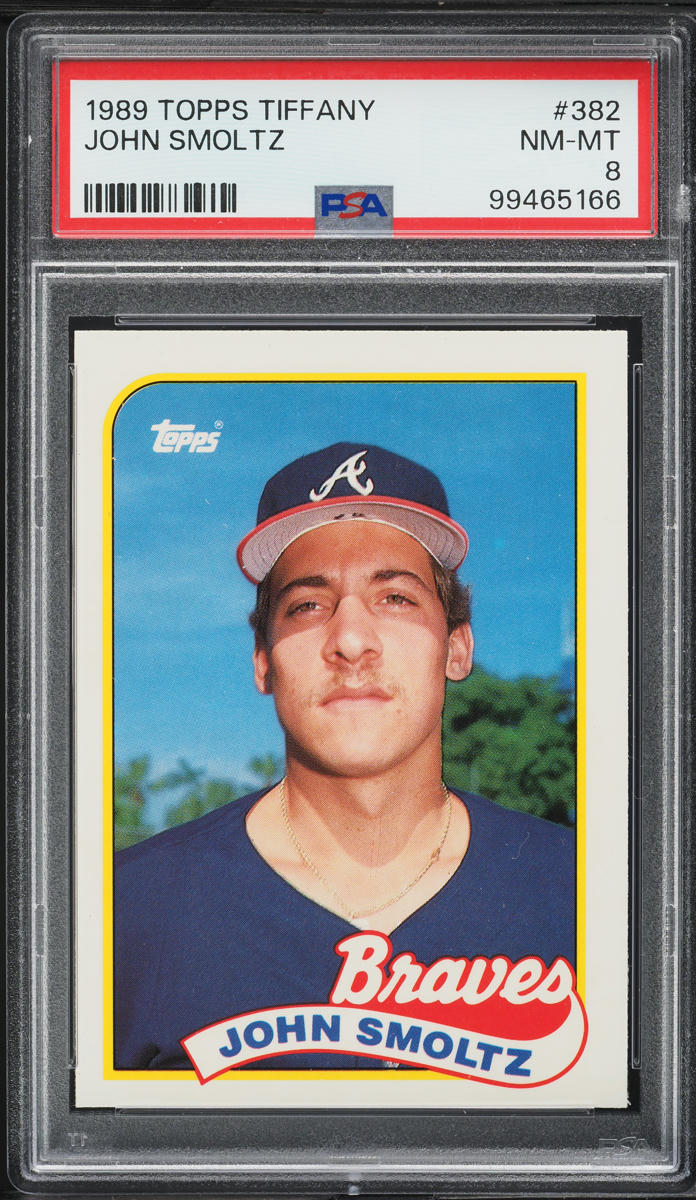 1989 Topps Tiffany John Smoltz ROOKIE #382 PSA 8 NM-MT