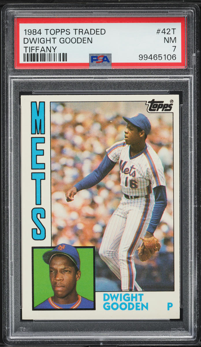 1984 Topps Traded Tiffany Dwight Gooden ROOKIE #42T PSA 7 NRMT