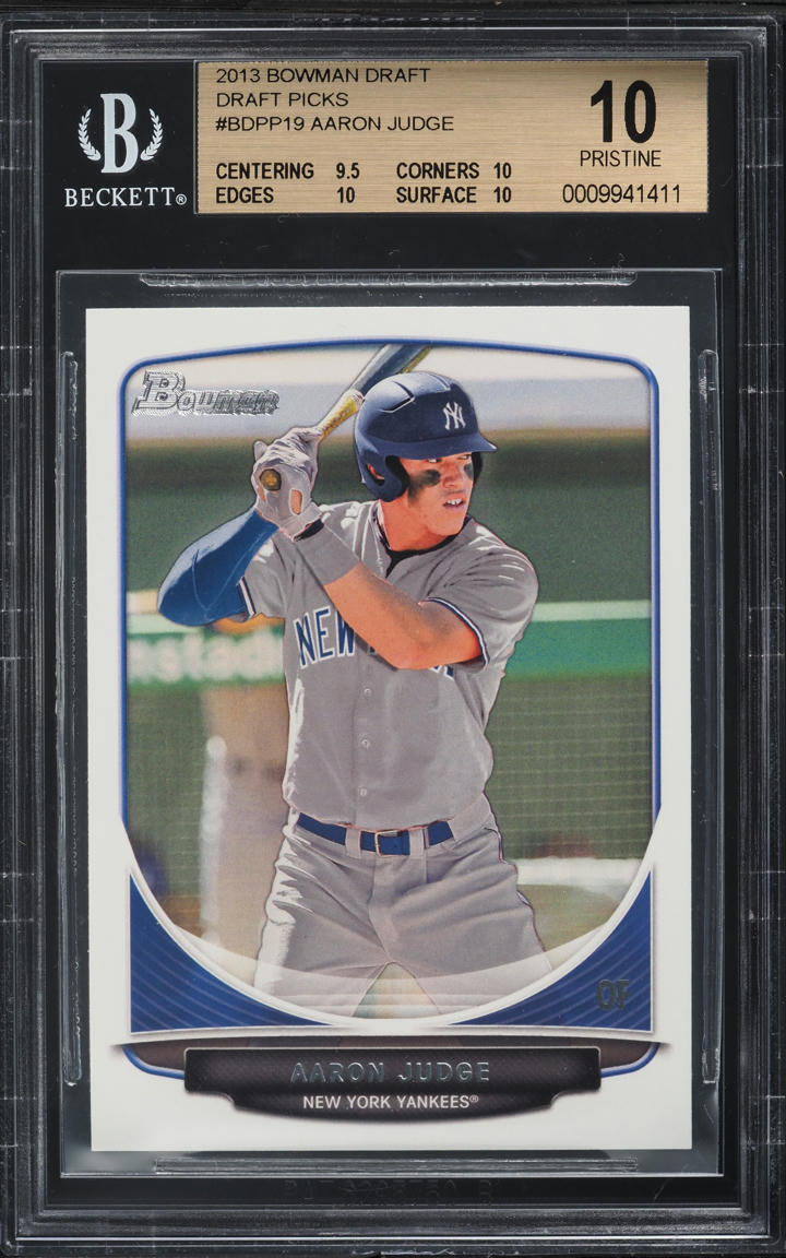 2013 Bowman Draft Picks Aaron Judge PROSPECT #BDPP19 BGS 10 PRISTINE