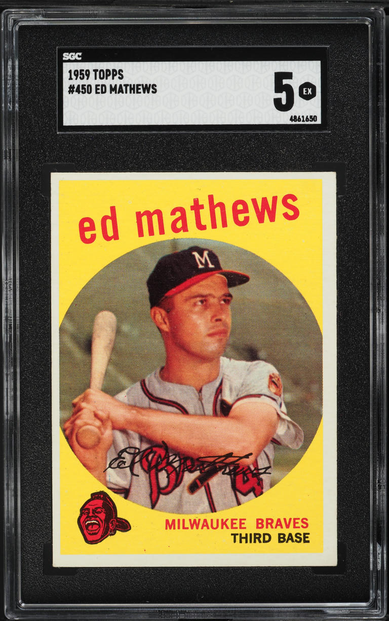 1959 Topps Eddie Mathews #450 SGC 5 EX