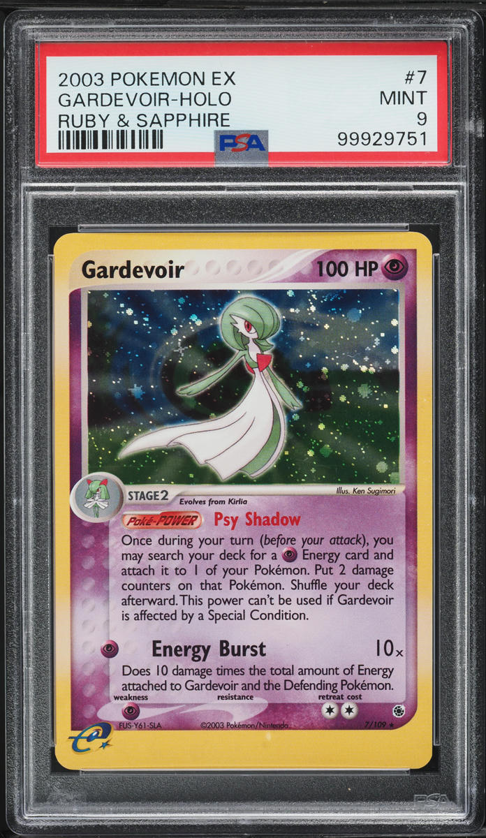 2003 Pokemon EX Ruby & Sapphire Holo Gardevoir #7 PSA 9 MINT on