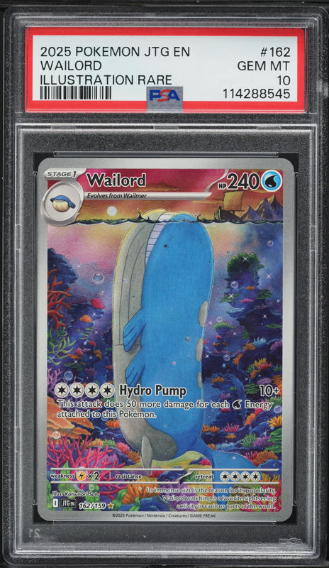 2025 Pokemon Scarlet & Violet Journey Together IR Wailord #162 PSA 10 GEM MINT