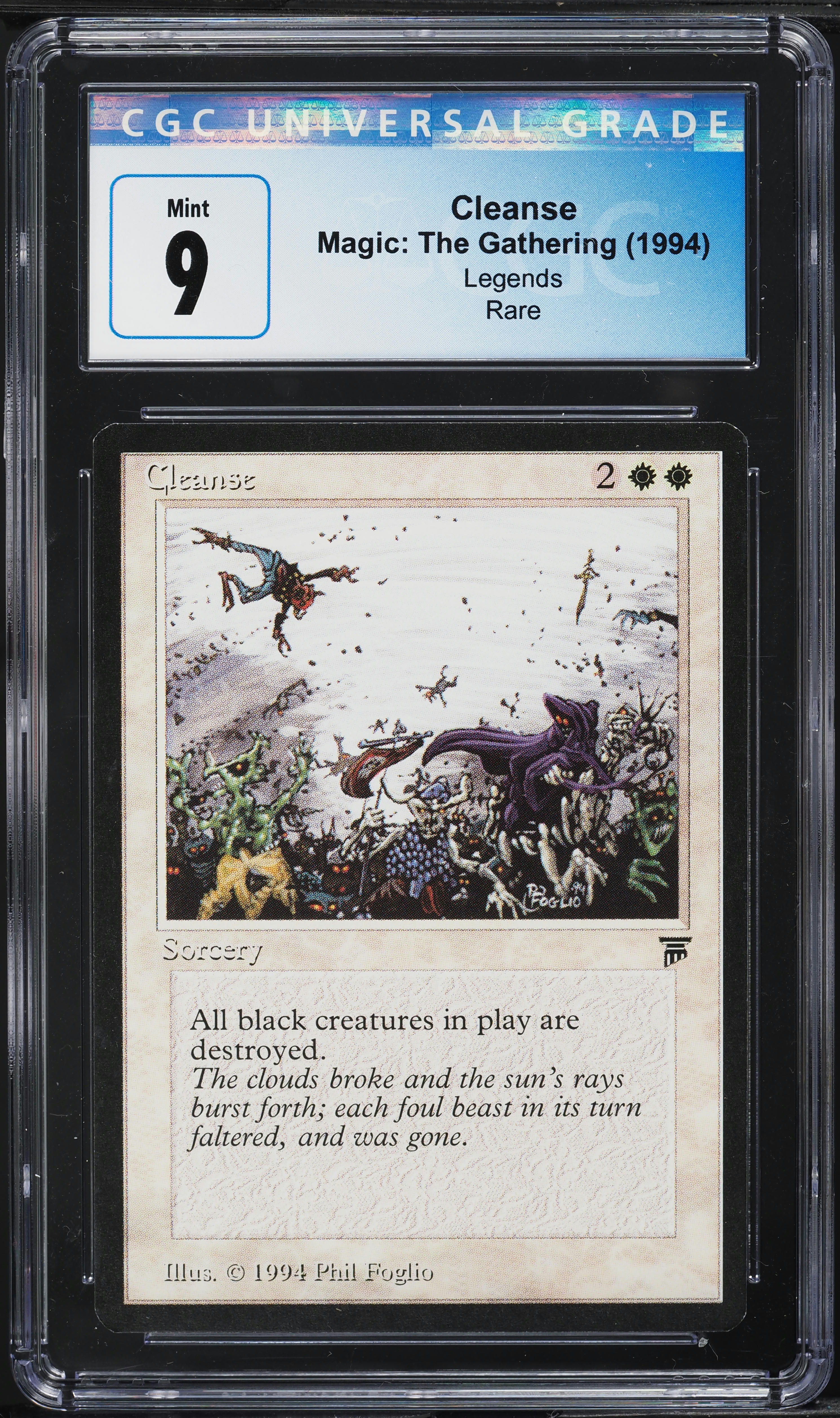 1994 Magic The Gathering MTG Legends Cleanse CGC 9 MINT on