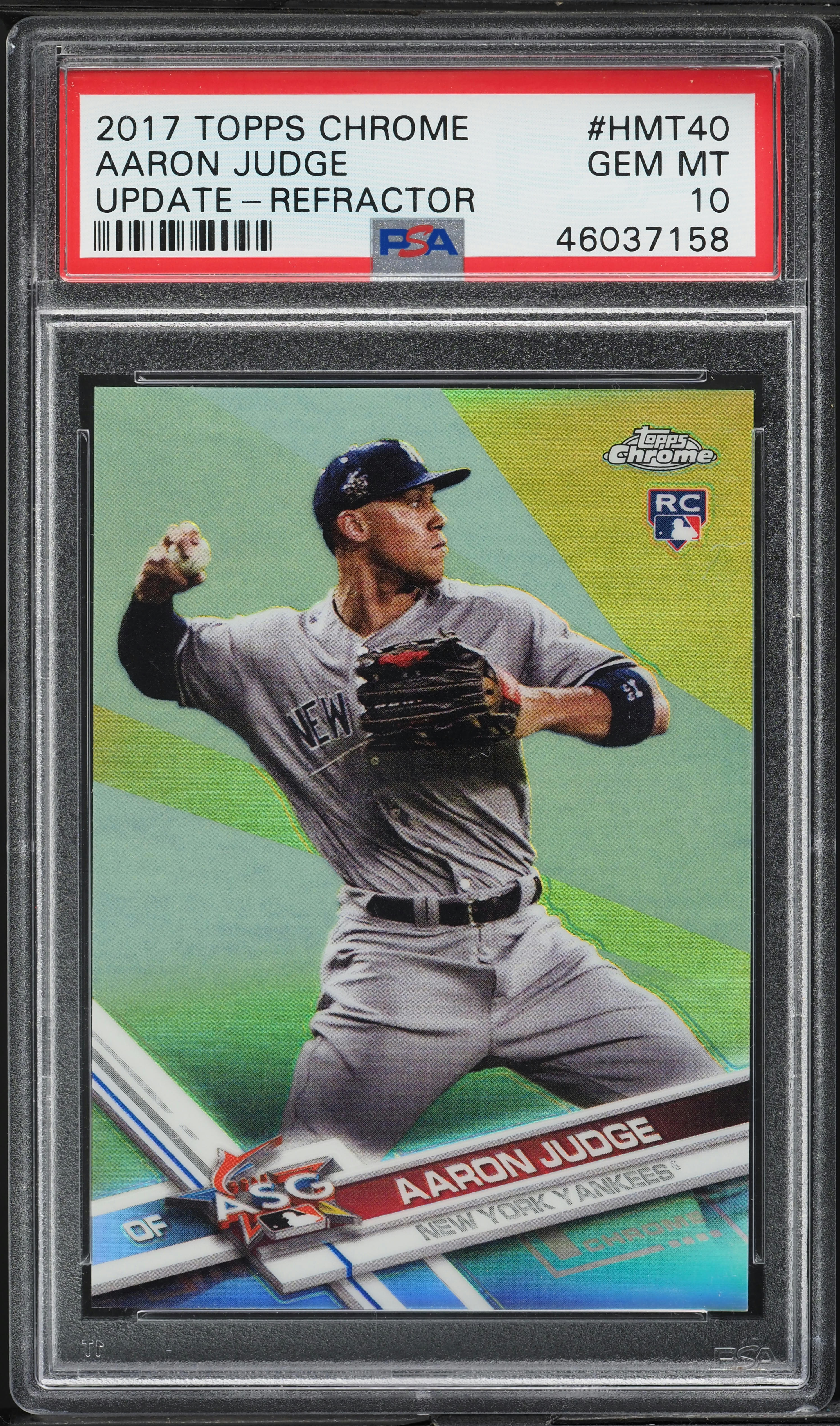 2017 Topps Chrome Update Refractor Aaron Judge ROOKIE /250 #HMT40