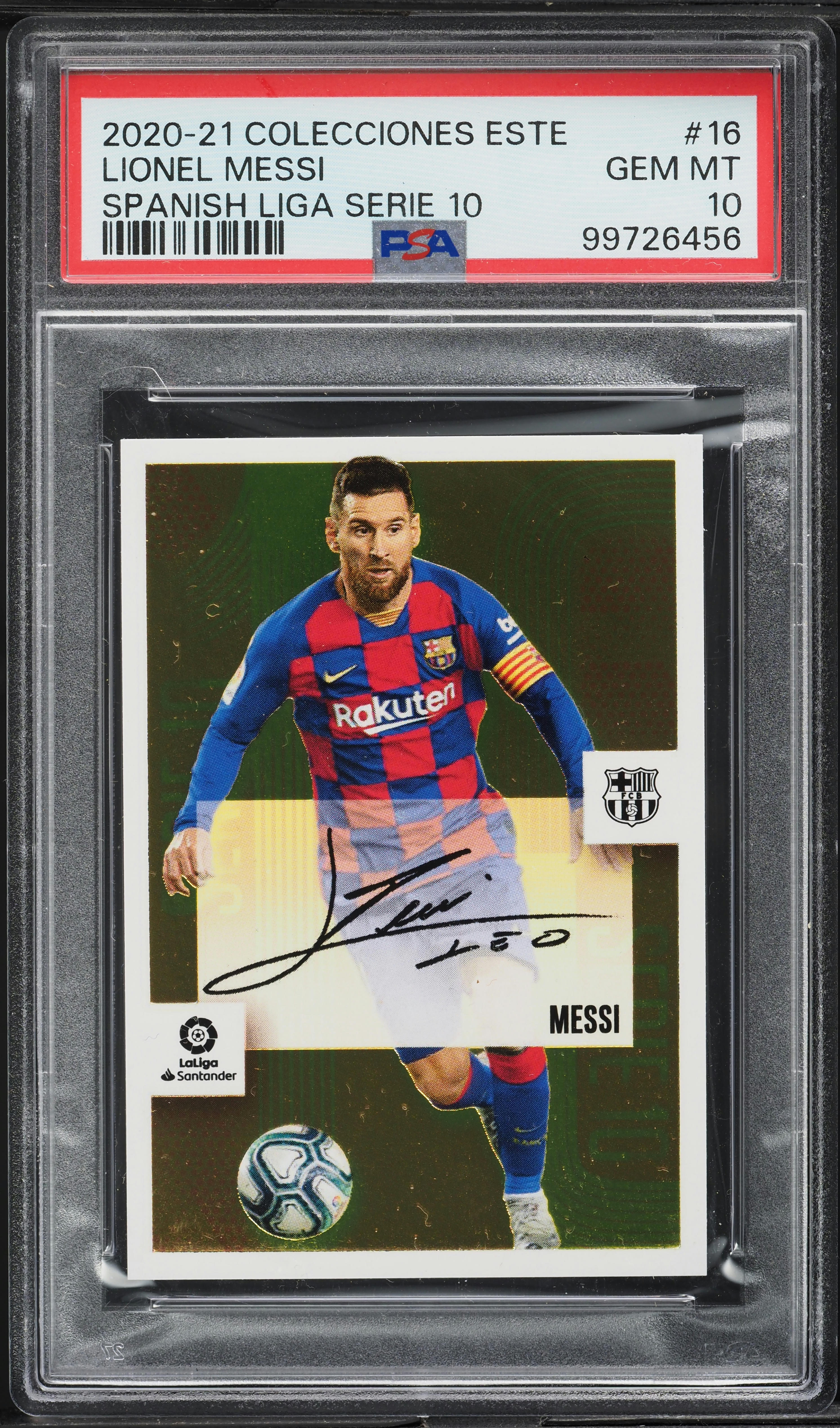 2020 Panini Colecciones Este La Liga Lionel Messi #16 PSA 10 GEM