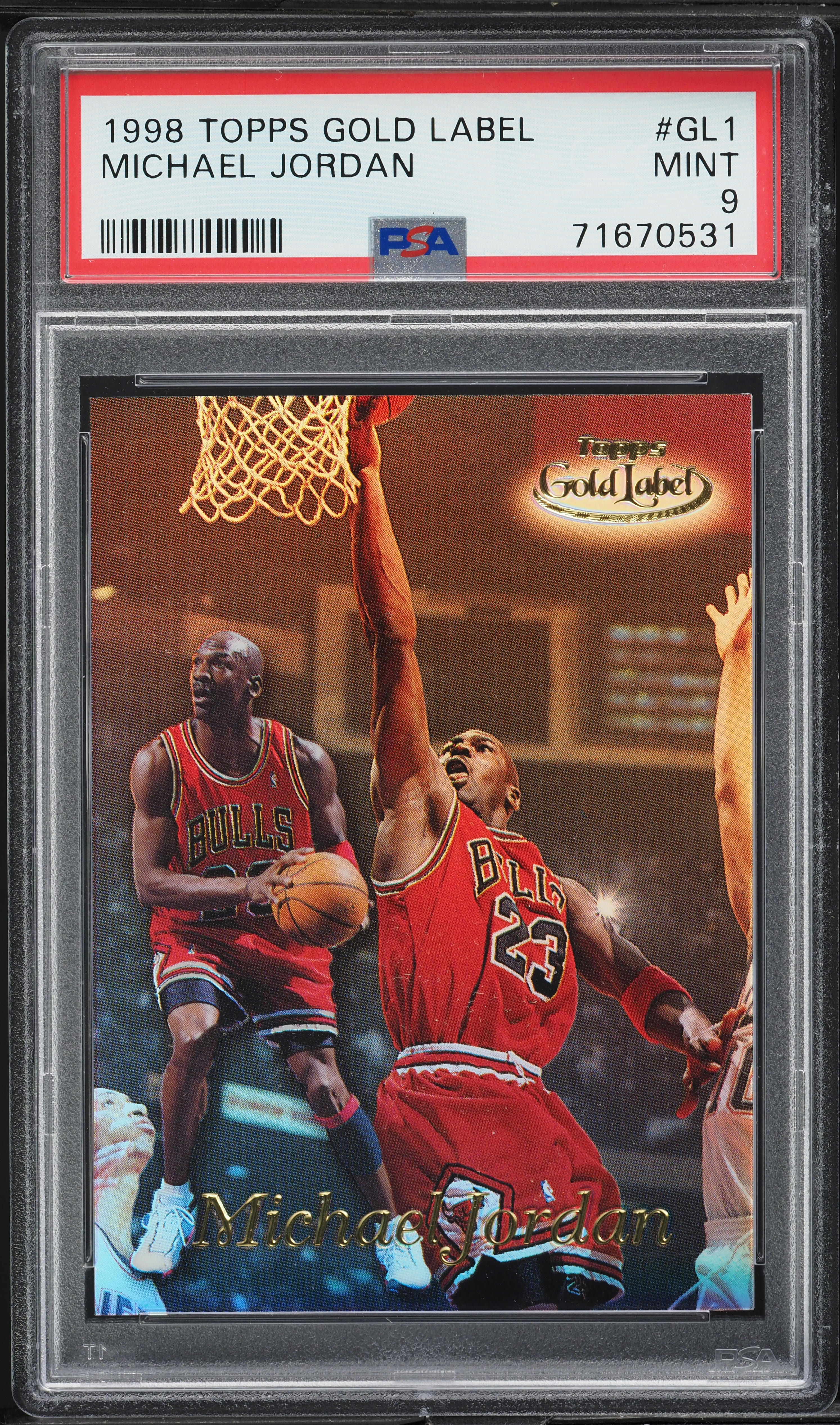 1998 Topps Gold Label Michael Jordan #GL1 PSA 9 MINT on Fanatics 