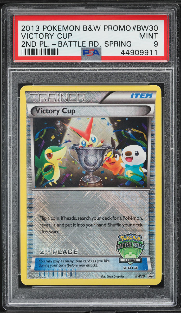 2012 Pokemon Black & White Battle Road Spring 2nd Place Victory Cup #BW30 PSA 9