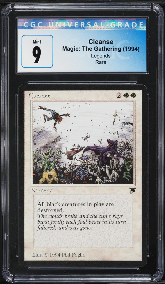 1994 Magic The Gathering MTG Legends Cleanse CGC 9 MINT on