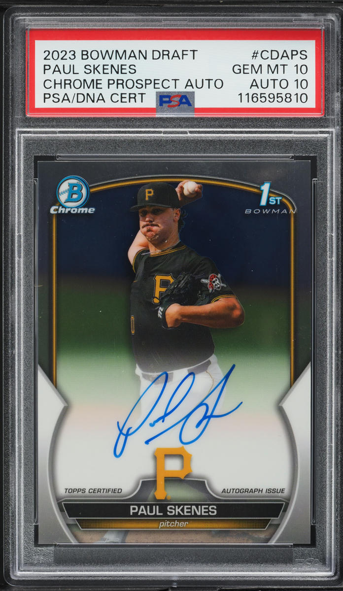 2023 Bowman Chrome Draft Paul Skenes PROSPECT AUTO DNA 10 #CDAPS PSA 10 GEM MINT