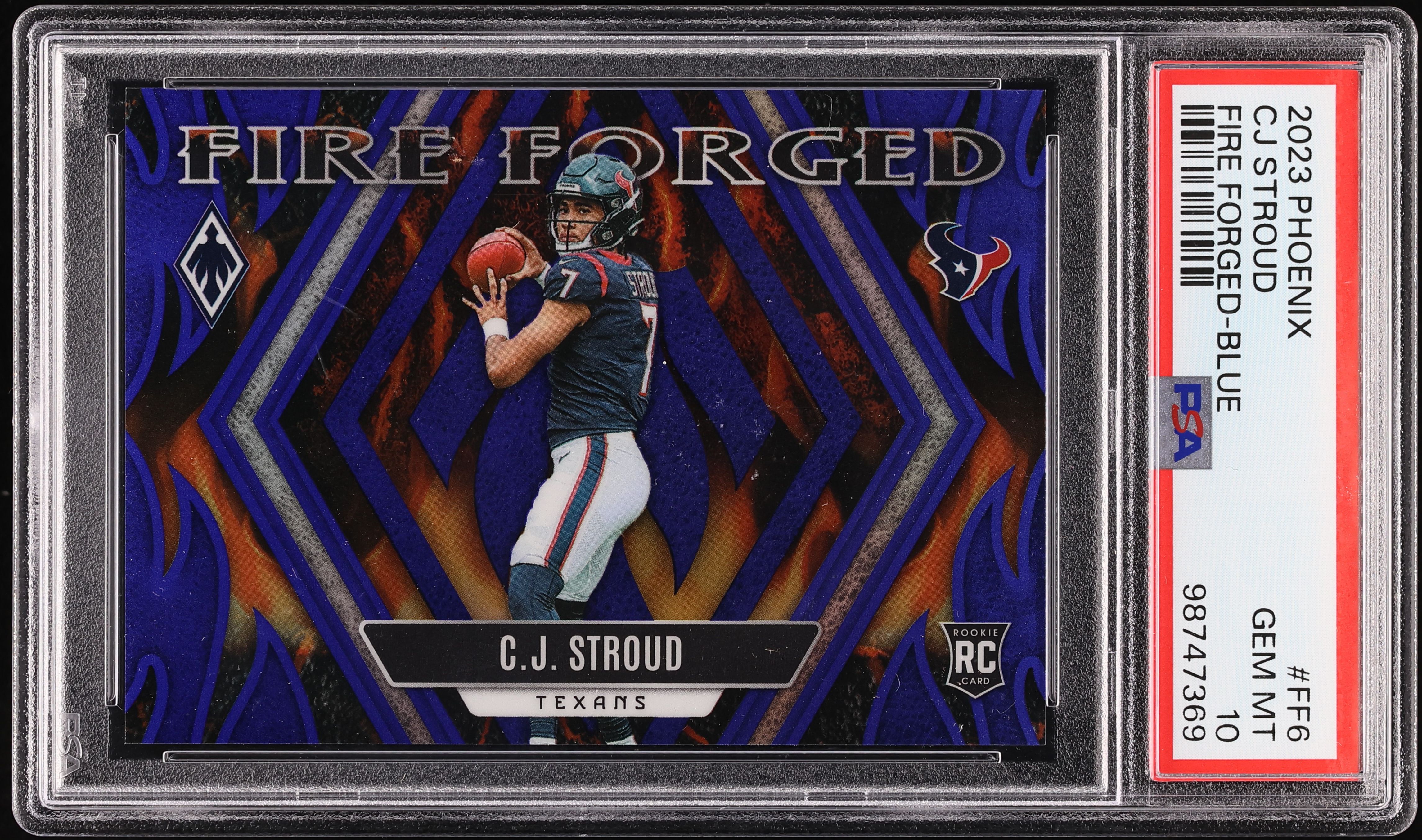 2023 Panini Phoenix Fire Forged Blue C.J. Stroud ROOKIE /35 #FF6