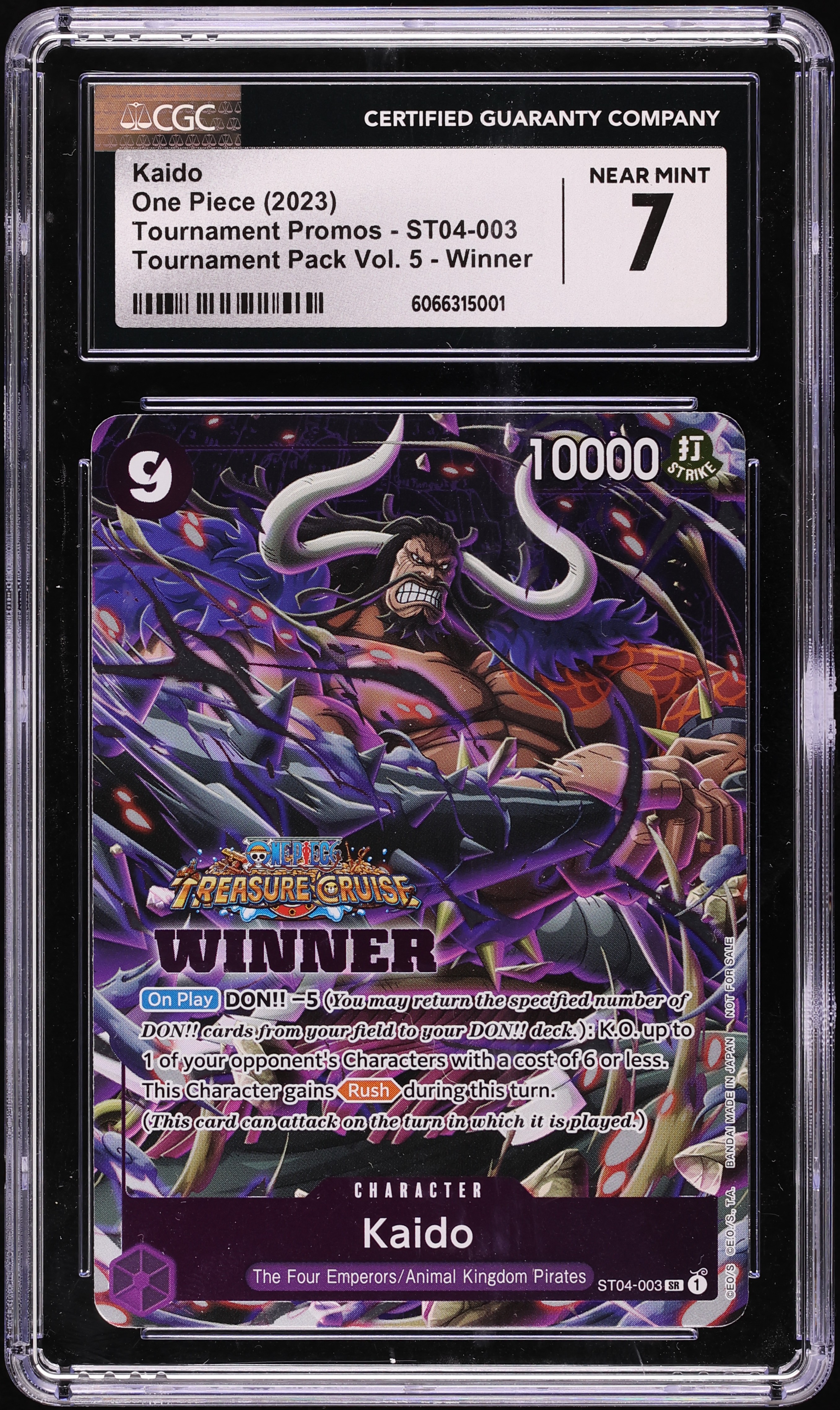 2023 One Piece Tournament Promo Pack Vol. 5 Winner Kaido #ST04-003