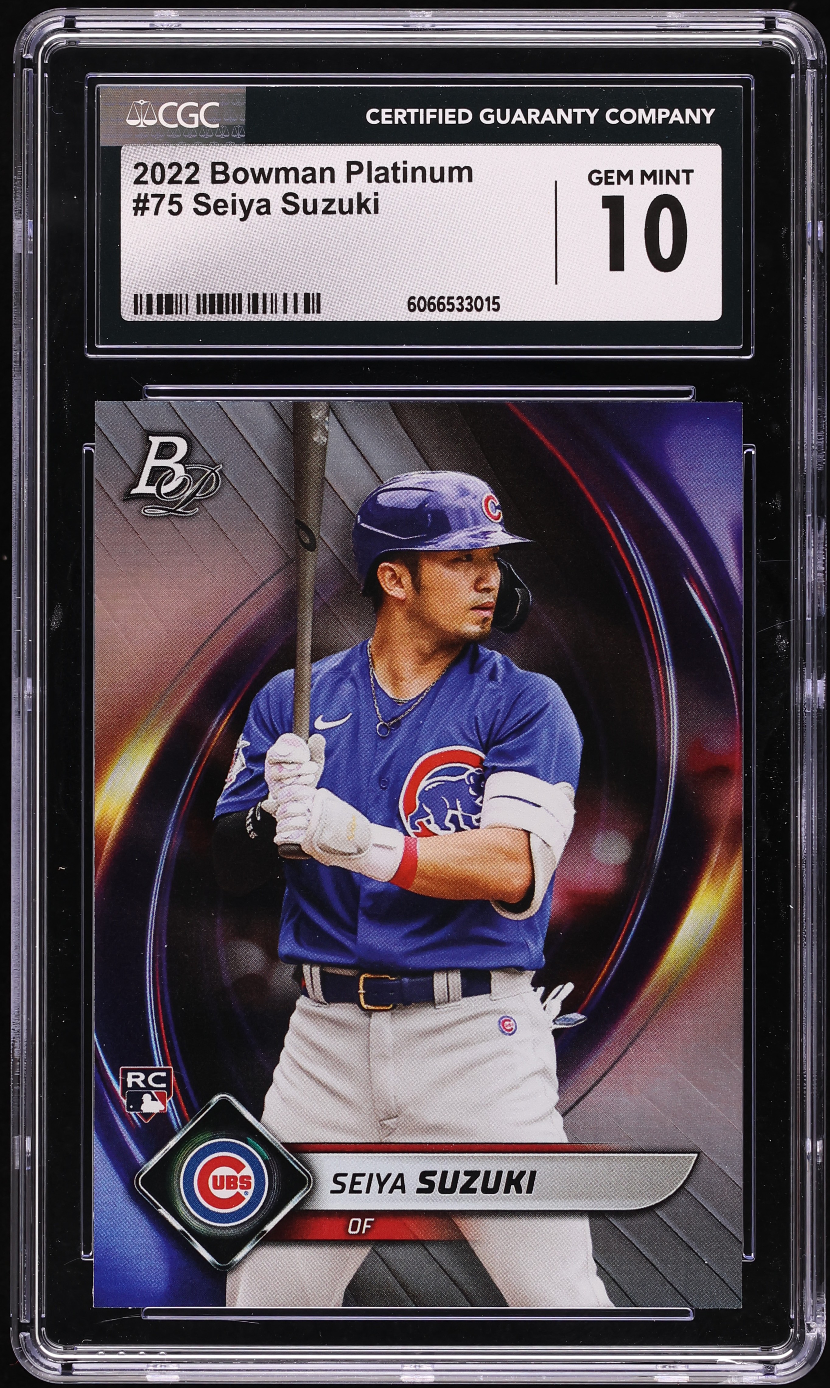 2022 Bowman Platinum Seiya Suzuki ROOKIE #75 CGC 10 GEM MINT on