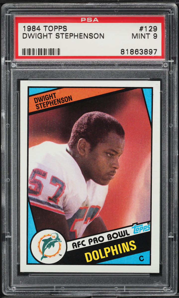 1984 Topps Football Dwight Stephenson ROOKIE #129 PSA 9 MINT