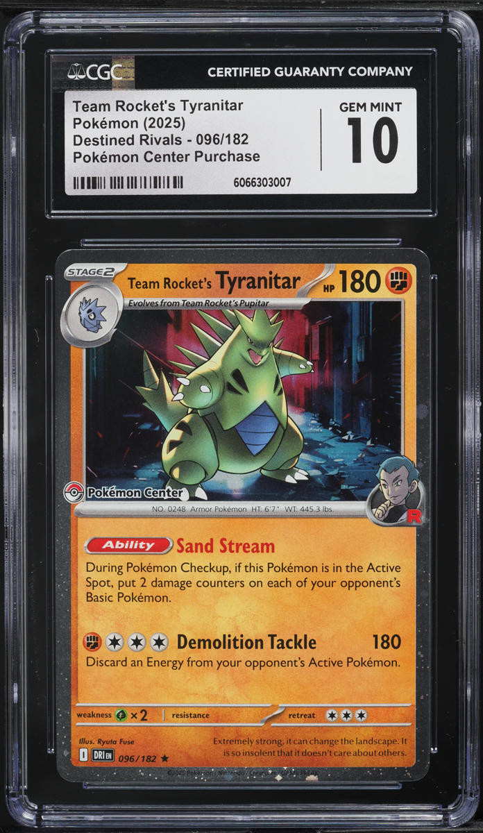 2025 Pokemon SV Destined Rivals Center Purchase Team Rocket's Tyranitar CGC 10 2025 Pokemon SV Destined Rivals Center Purchase Team Rocket's Tyranitar CGC 10