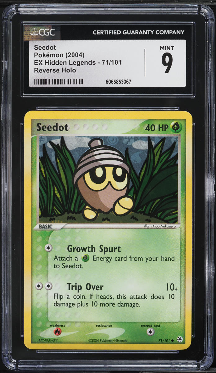 2004 Pokemon EX Hidden Legends Reverse Holo Seedot #71 CGC 9 MINT