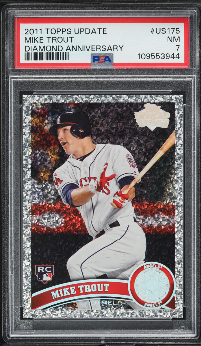 2011 Topps Update Diamond Anniversary Mike Trout ROOKIE #US175 PSA 7 NRMT