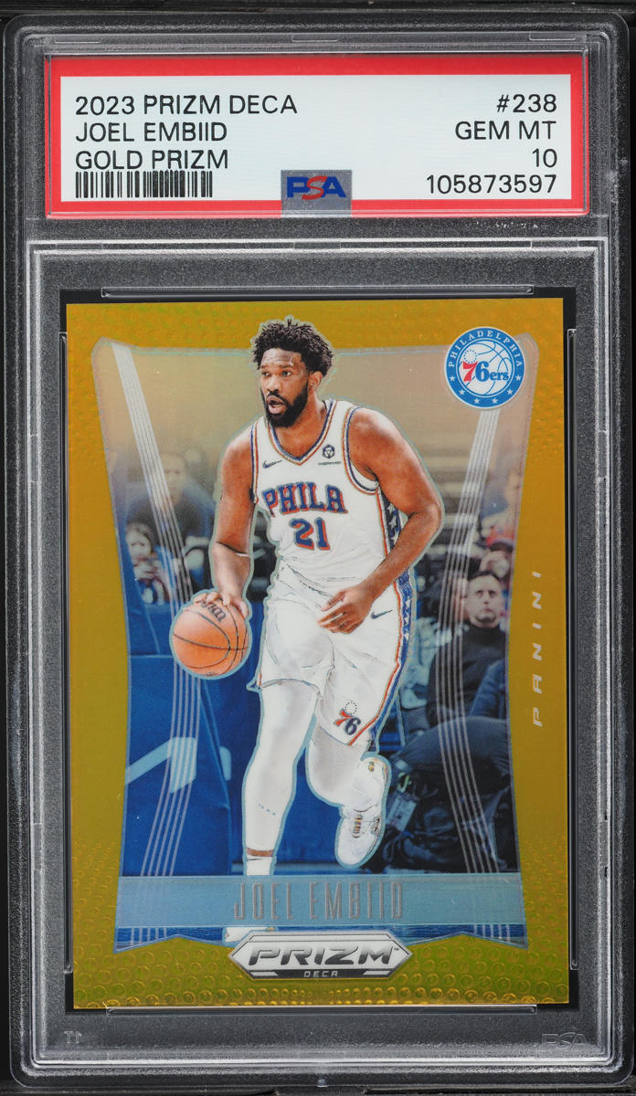 2023 Panini Prizm Deca Gold Joel Embiid /10 #238 PSA 10 GEM MINT
