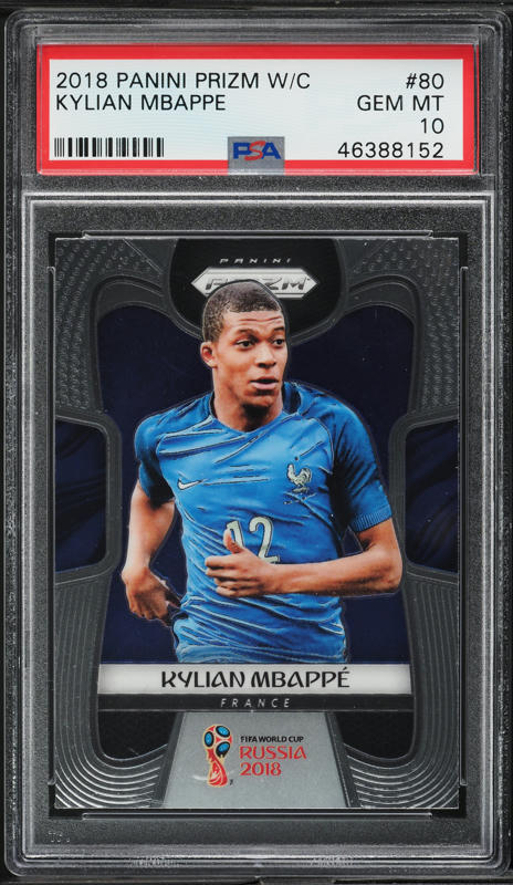 2018 Panini Prizm World Cup Kylian Mbappe ROOKIE #80 PSA 10 GEM