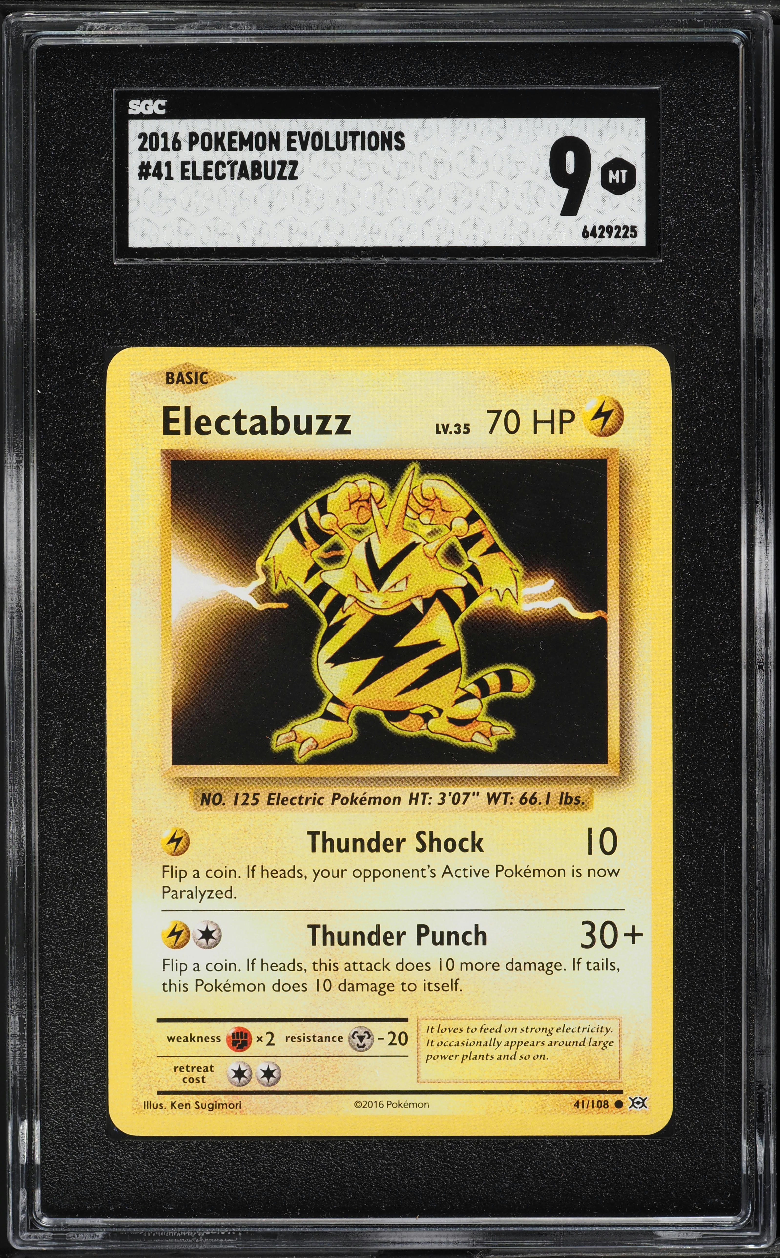 electabuzz pokemon card value 2016 - 046//142 Retreat Cost Pokemon Electabuzz Card NM BREAKpoint
