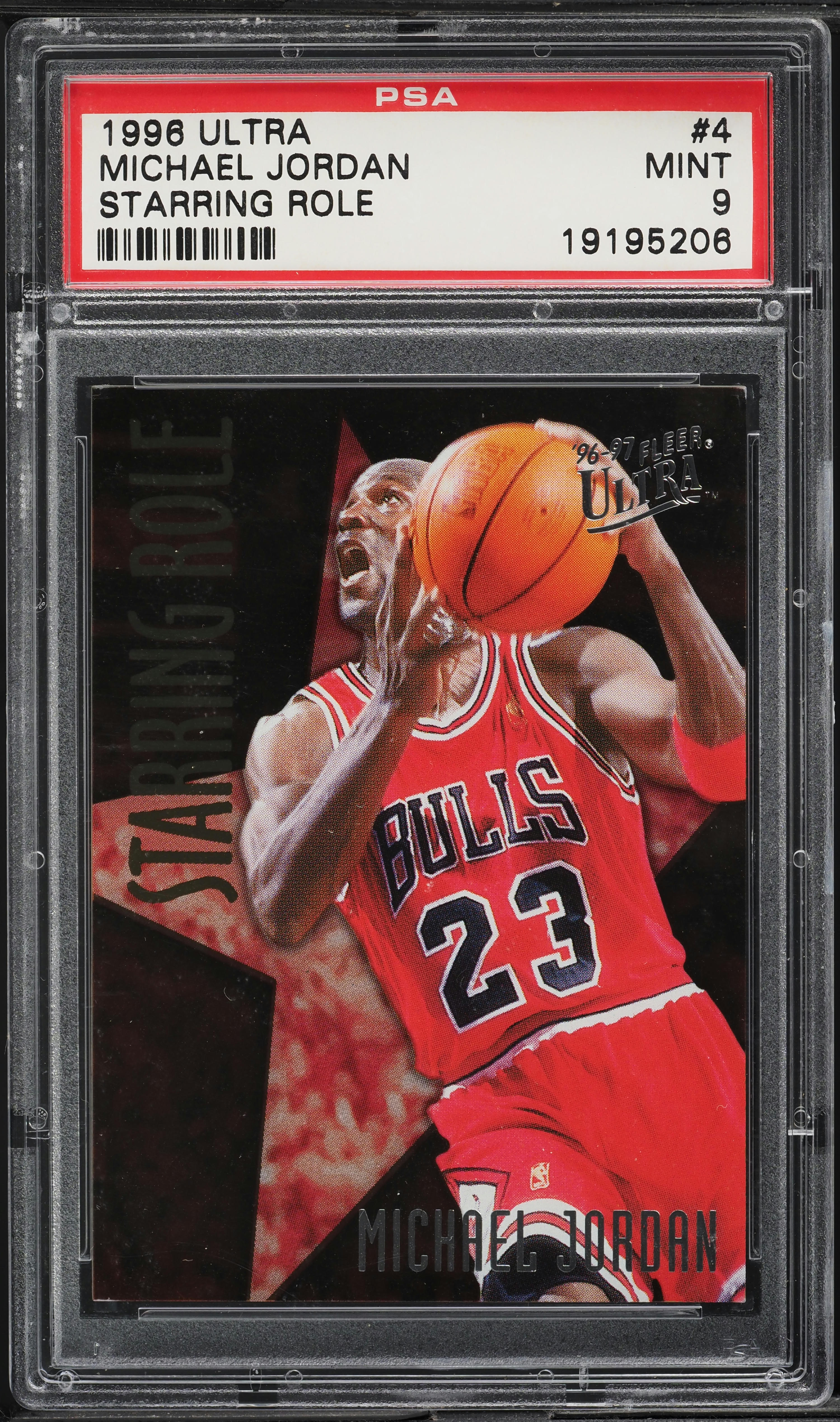 1996 Ultra Starring Role Michael Jordan #4 PSA 9 MINT on Fanatics