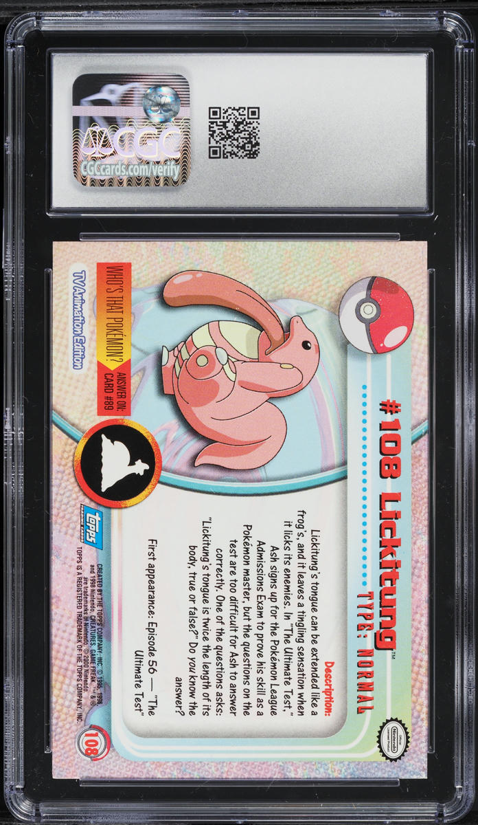 2000 Topps Pokemon Series 2 Lickitung #108 CGC 5.5 EX+ on Fanatics Collect 2000 Topps Pokemon Series 2 Lickitung #108 CGC 5.5 EX+ on Fanatics Collect