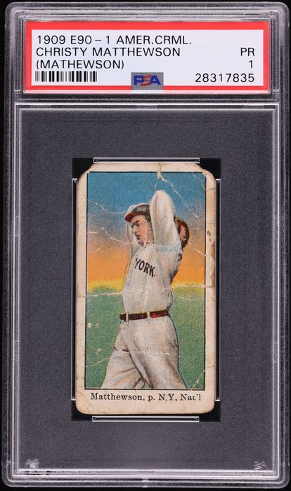 1909 E90-1 American Caramel Christy Mathewson PSA 1 PR