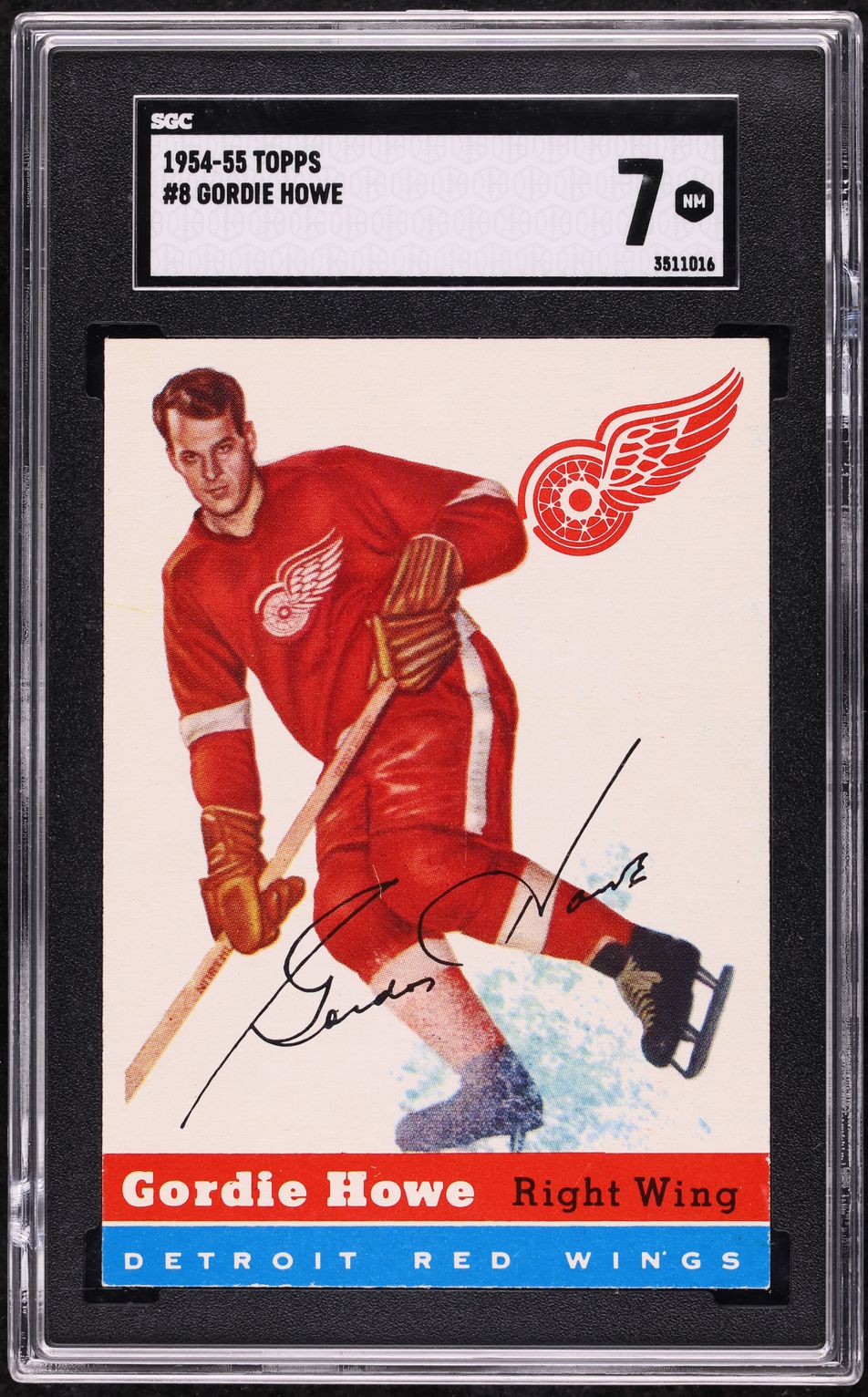 1954 Topps Hockey Gordie Howe #8 SGC 7 NRMT