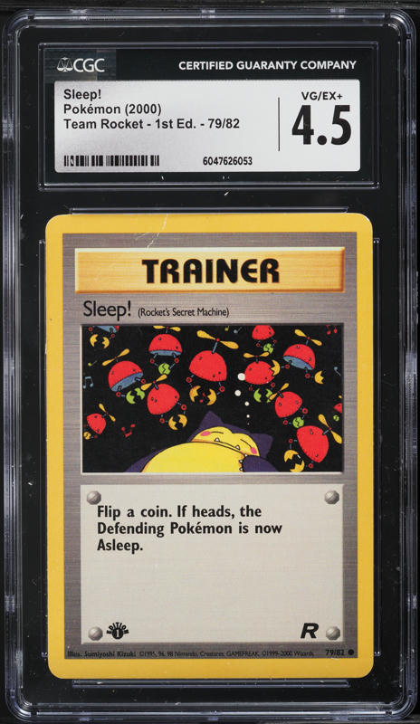2000 Pokemon Team Rocket 1st Edition Sleep! #79 CGC 4.5 VGEX+