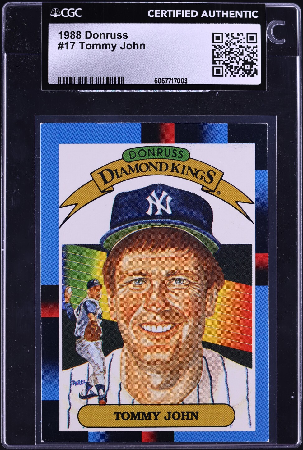 1988 Donruss Tommy John #17 CGC AUTH