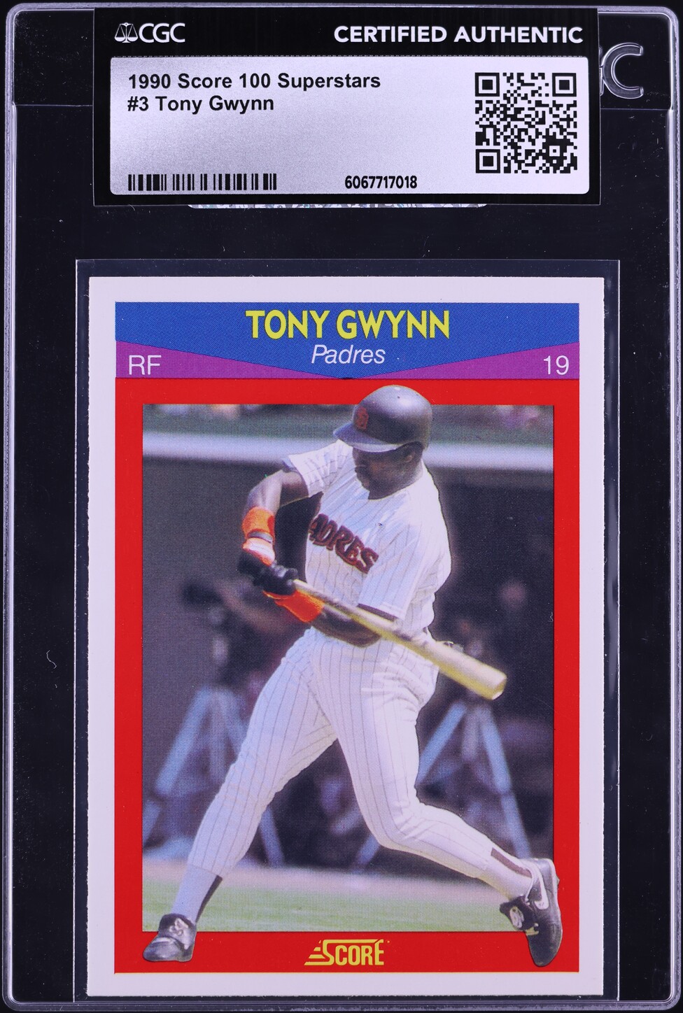 1990 Score 100 Superstars Tony Gwynn #3 CGC AUTH