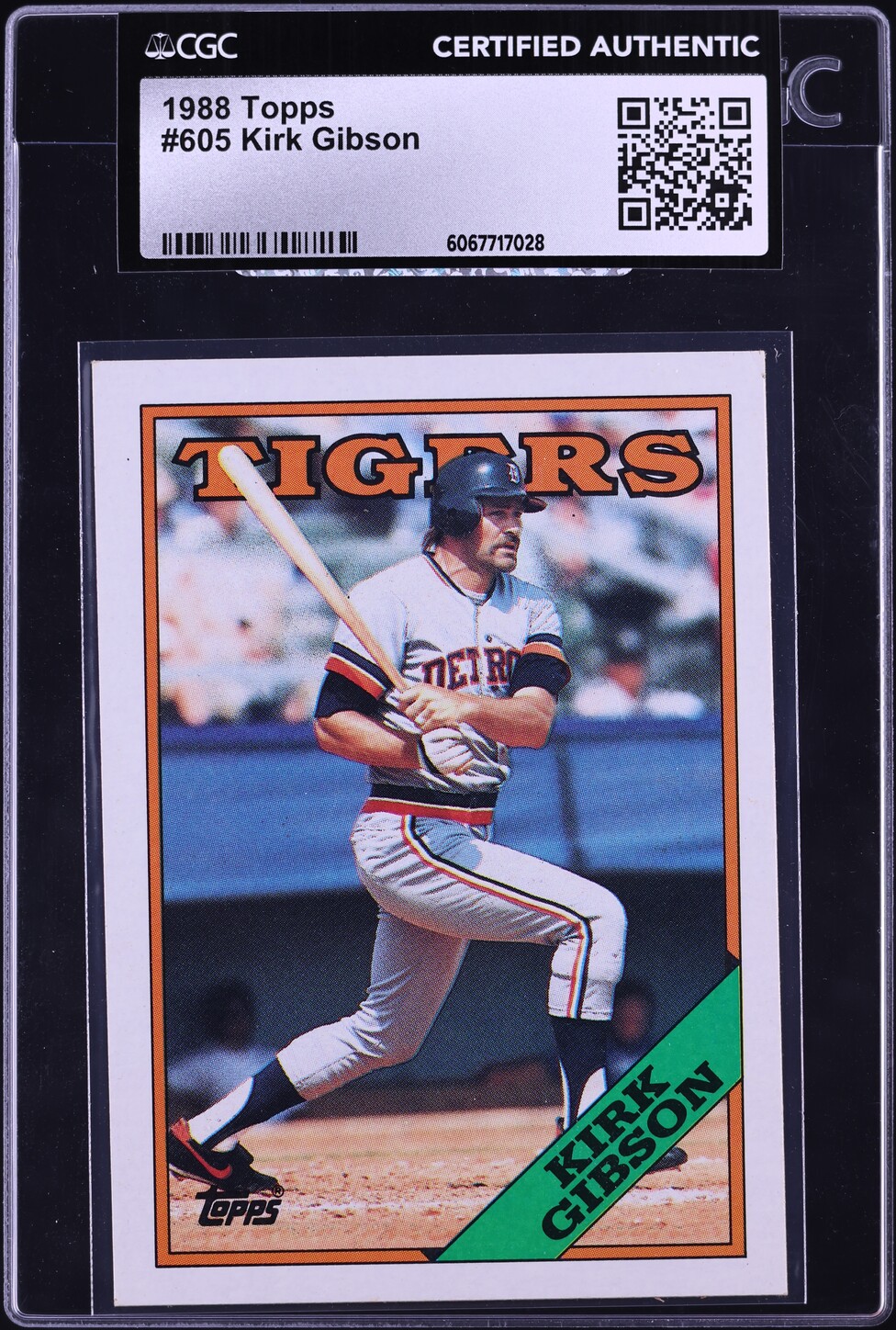 1988 Topps Kirk Gibson #605 CGC AUTH