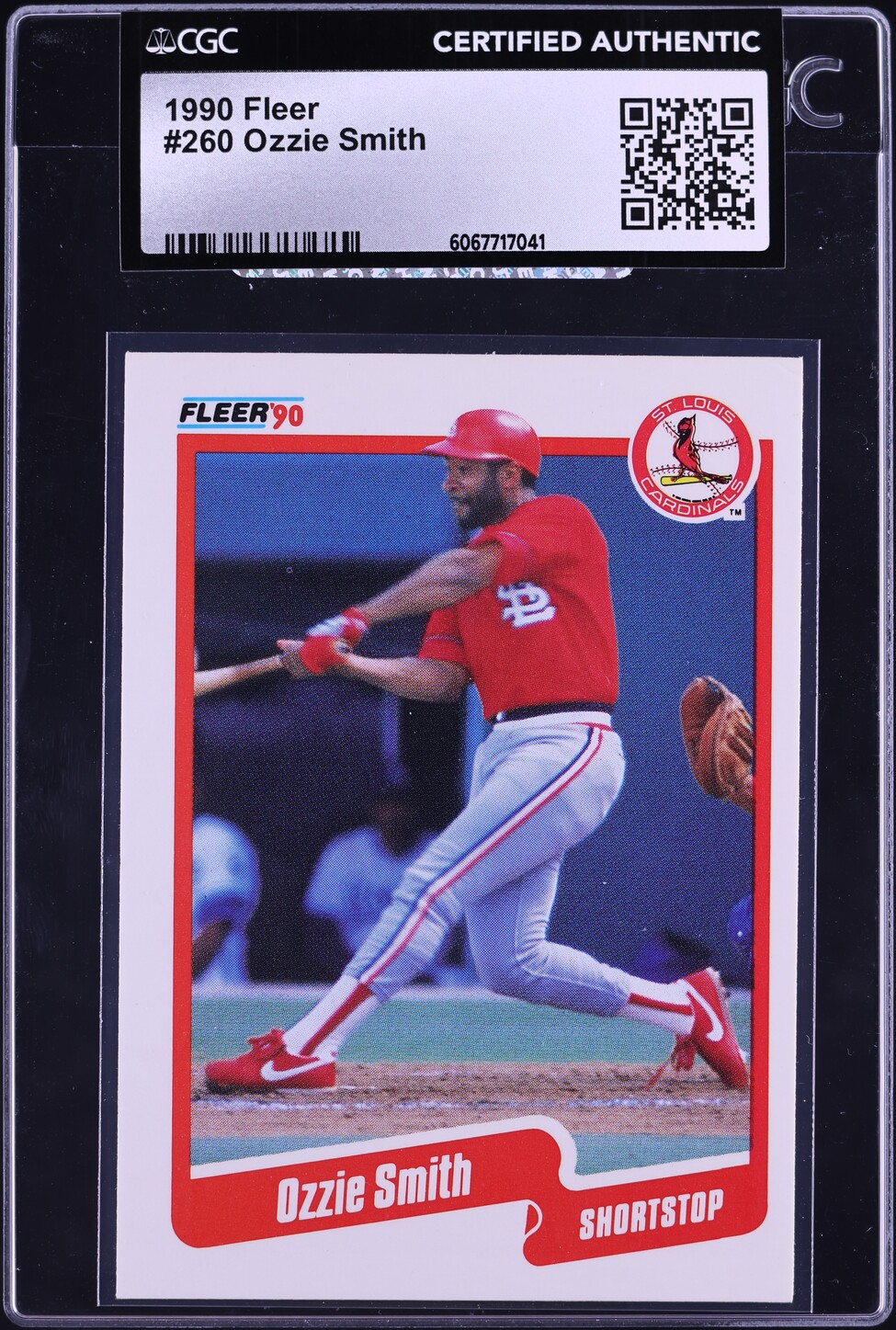 1990 Fleer Ozzie Smith #260 CGC AUTH
