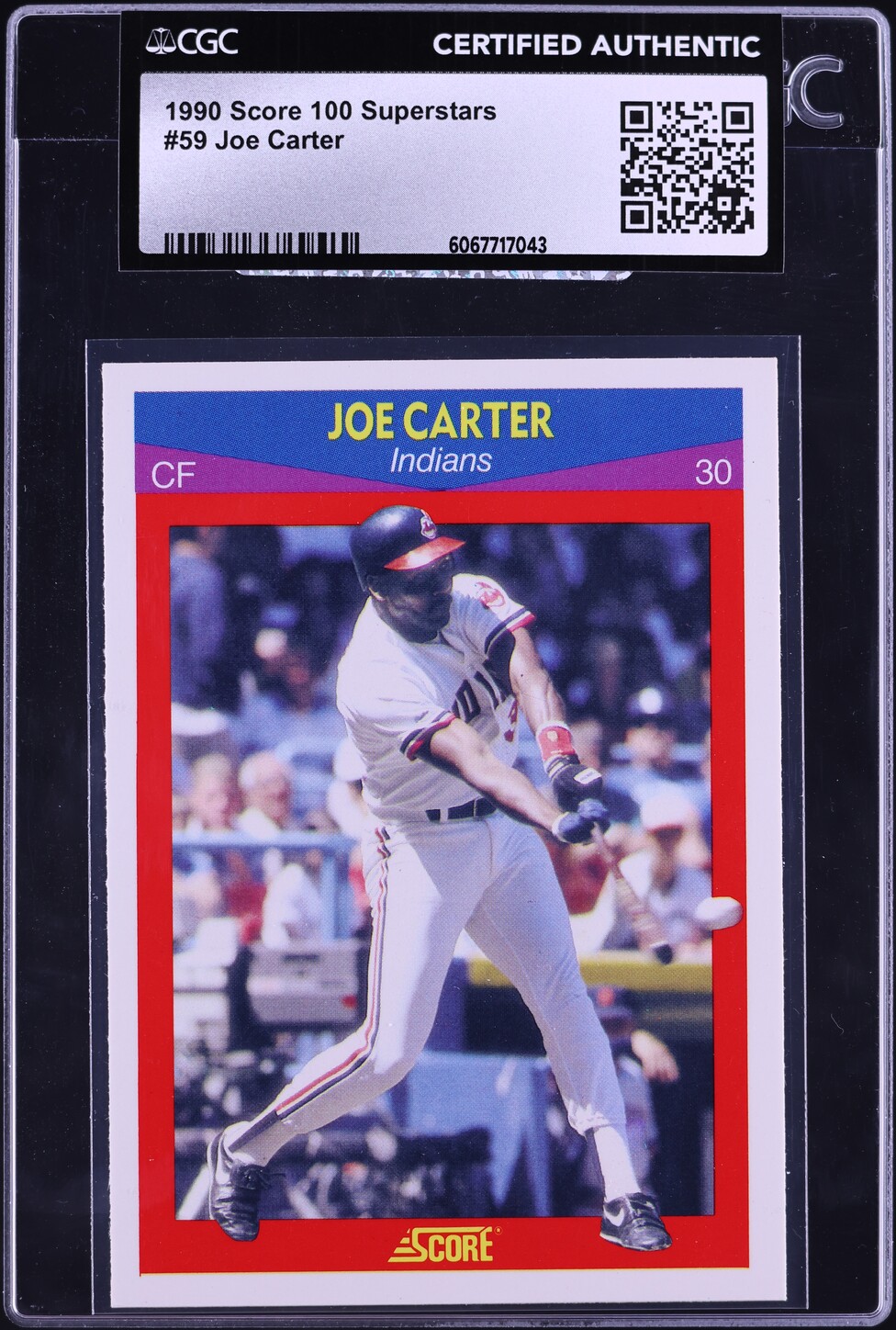 1990 Score 100 Superstars Joe Carter #59 CGC AUTH