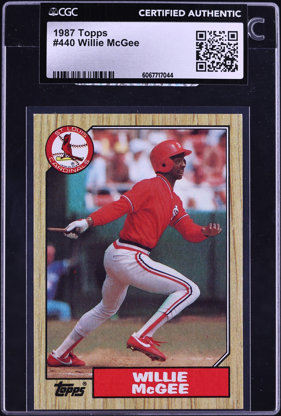 1987 Topps Willie McGee #440 CGC AUTH