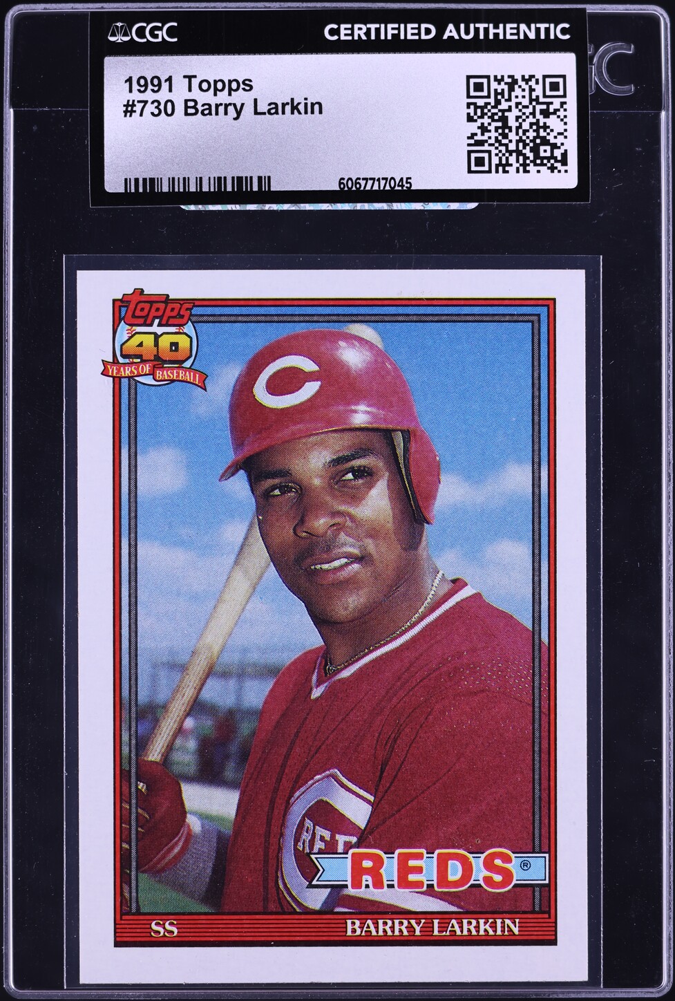 1991 Topps Barry Larkin #730 CGC AUTH