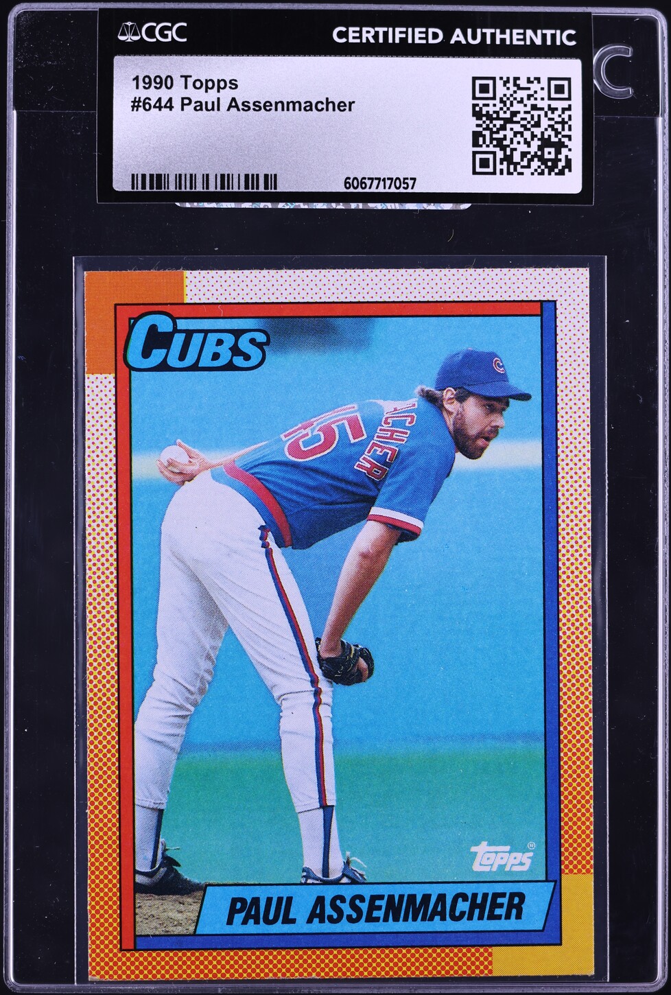 1990 Topps Paul Assenmacher #644 CGC AUTH